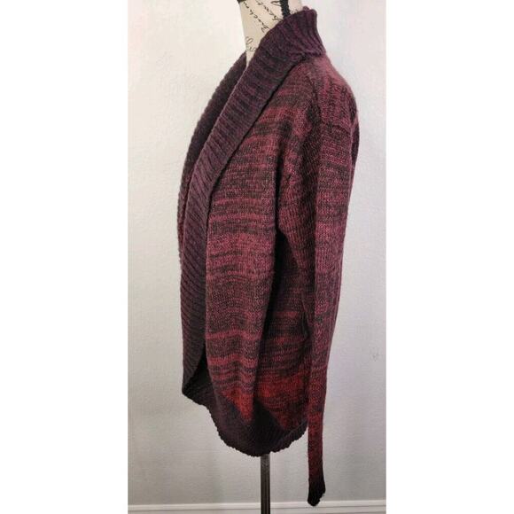 ModCloth Open Cardigan Womens Size Small Long Sleeves Knit Maroon Ombre - Picture 5 of 10